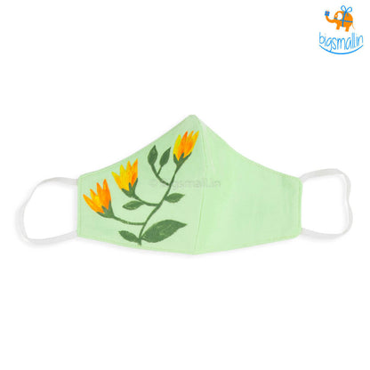 Hand-Painted Floral Cotton Mask