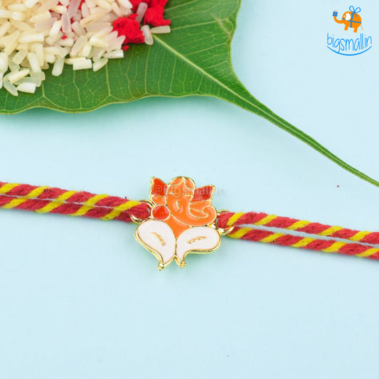 Ganesha Metallic Rakhi