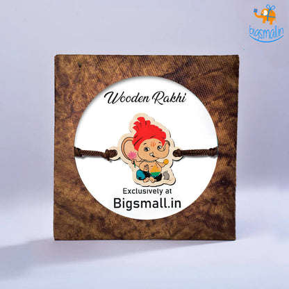Ganesha Wooden Kids Rakhi