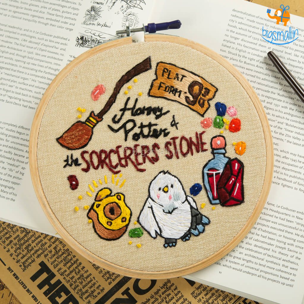 Harry Potter Embroidery Hoop Art
