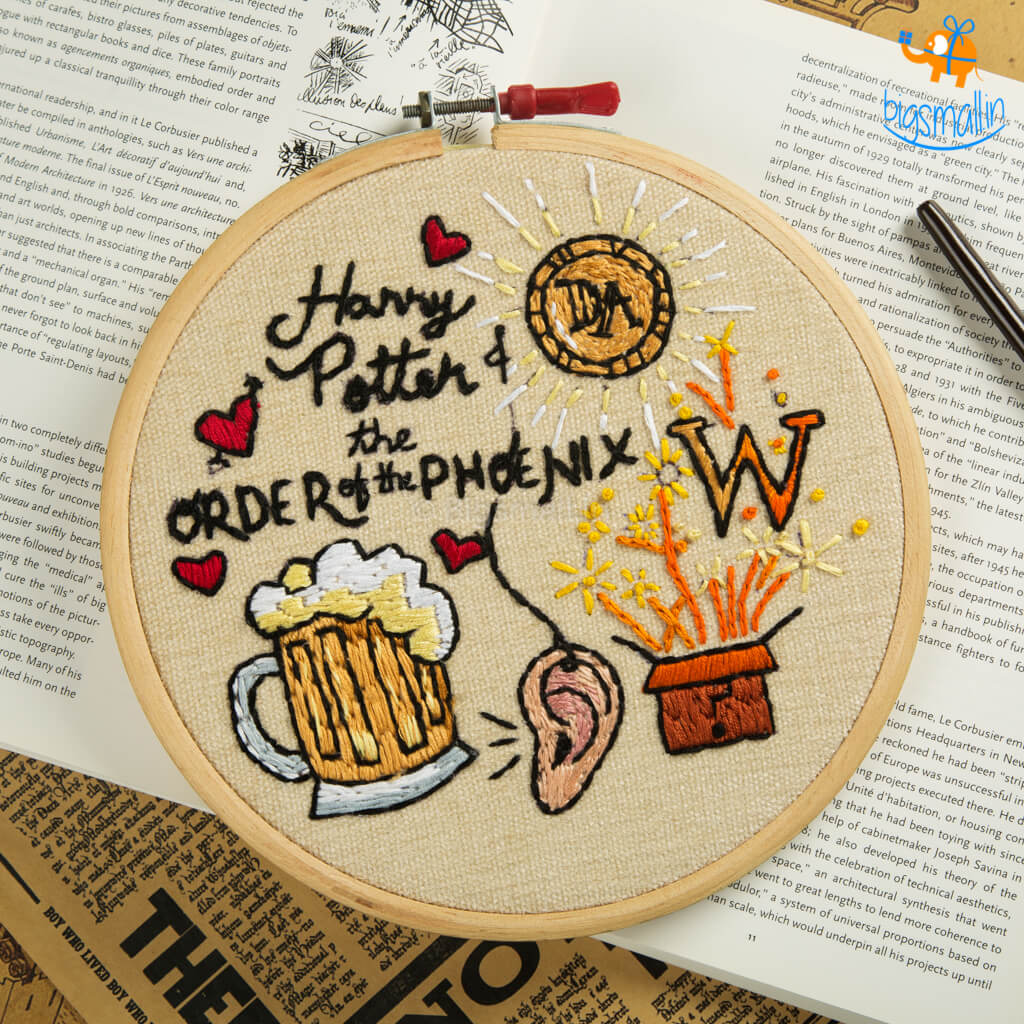 Harry Potter Embroidery Hoop Art