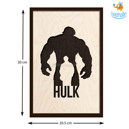 Hulk Engraved Wooden Frame