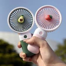Mini Cute Electric Handheld Fan- Blue/Pink/Green