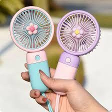 Mini Cute Electric Handheld Fan- Blue/Pink/Green