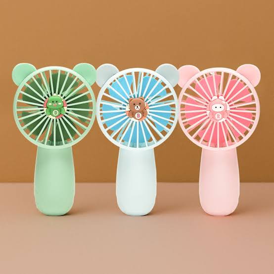 Mini Cute Electric Handheld Fan- Blue/Pink/Green