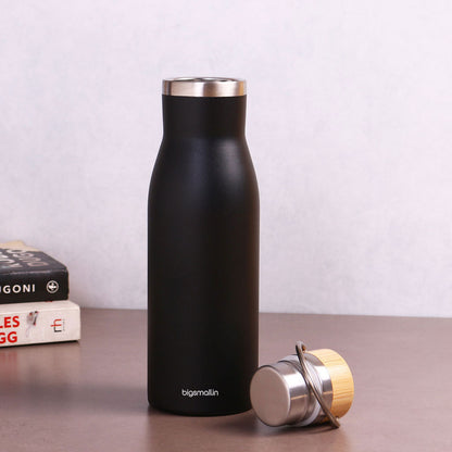 Stainless Steel Flask with Wooden Cap