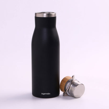 Stainless Steel Flask with Wooden Cap