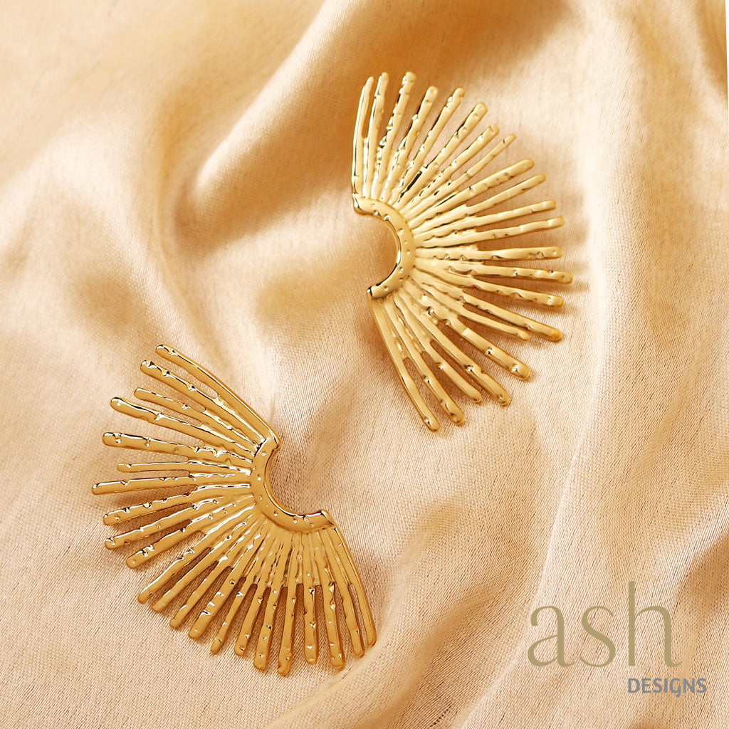 Solar Flare 18k Gold Plated Earrings