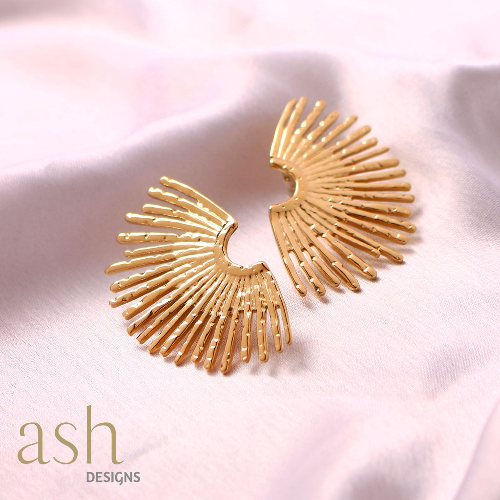 Solar Flare 18k Gold Plated Earrings