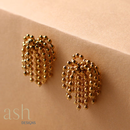 Golden Cascade 18k Gold Plated Earrings