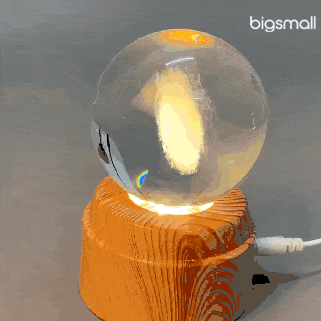 Spinning HeartGlow Crystal Lamp