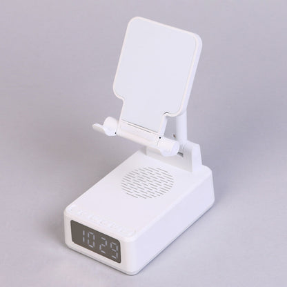 4 in 1 Speaker & Wireless Charger with Clock & Phone Holder