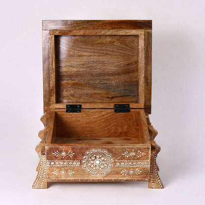 Wooden Book Stand and Storage Box