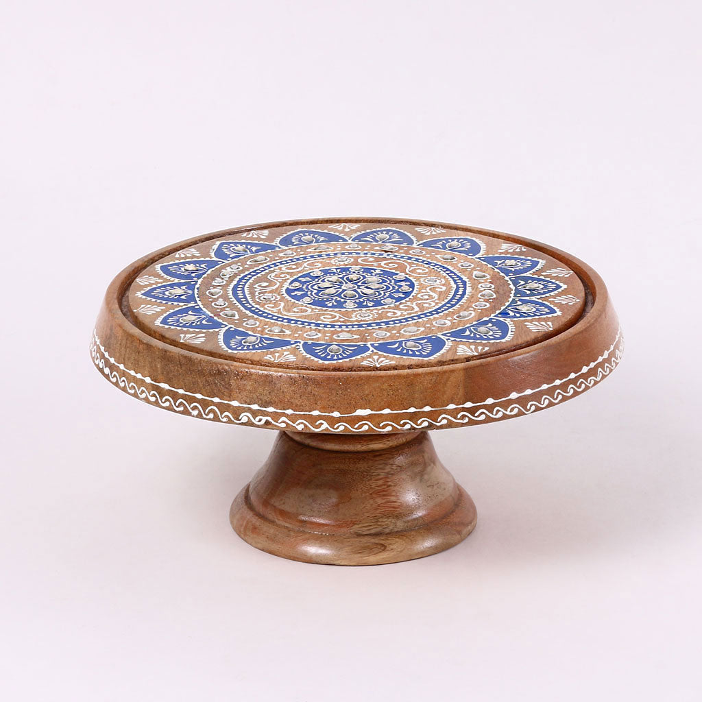 Mandala Wooden Cake Stand