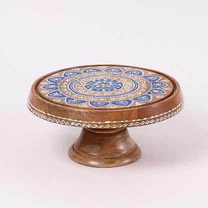 Mandala Wooden Cake Stand