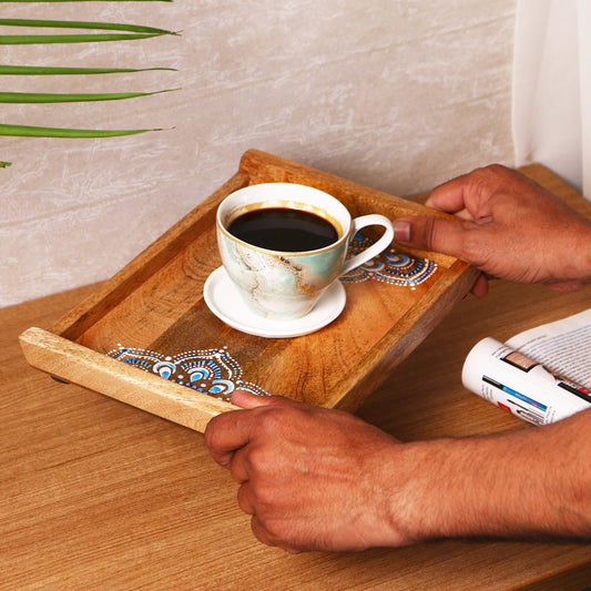 Mandala Wooden Tray Set