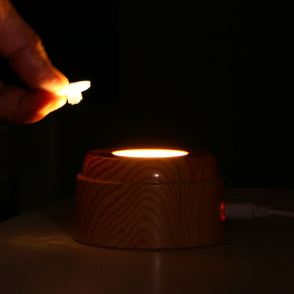 Spinning HeartGlow Crystal Lamp