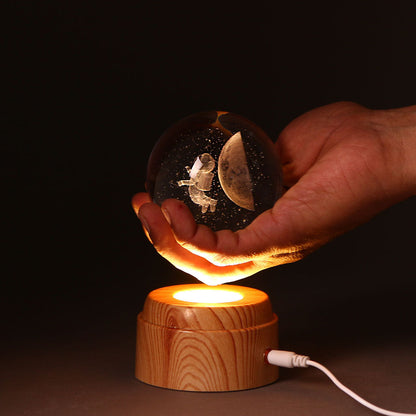 Spinning Astro Crystal Lamp