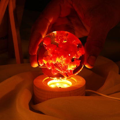Immortal 3D Flower Crystal Lamp
