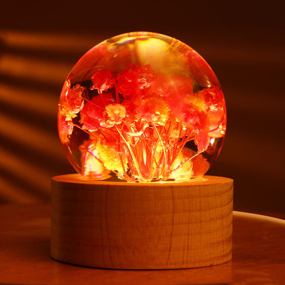 Immortal 3D Flower Crystal Lamp