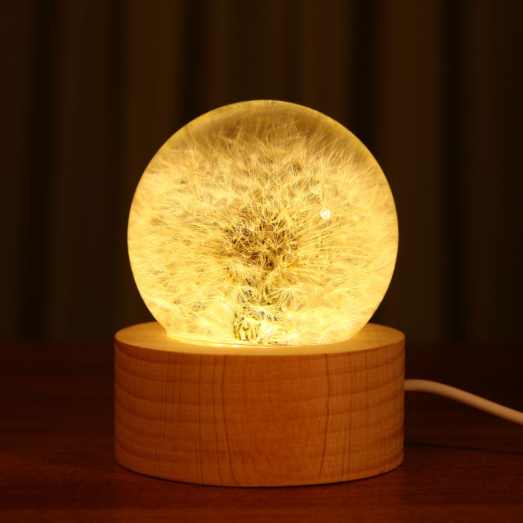 Immortal 3D Flower Crystal Lamp