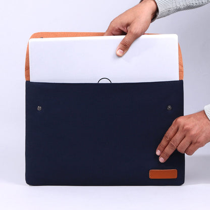 Leather & Canvas Laptop Sleeve