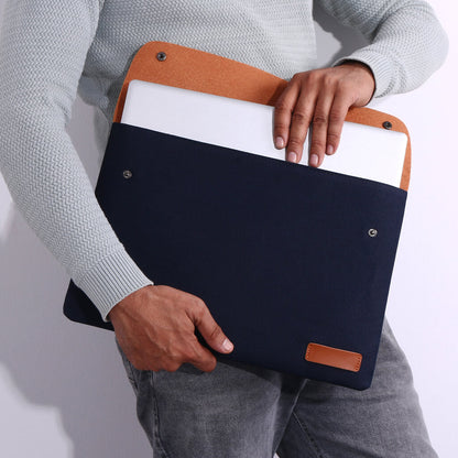 Leather & Canvas Laptop Sleeve