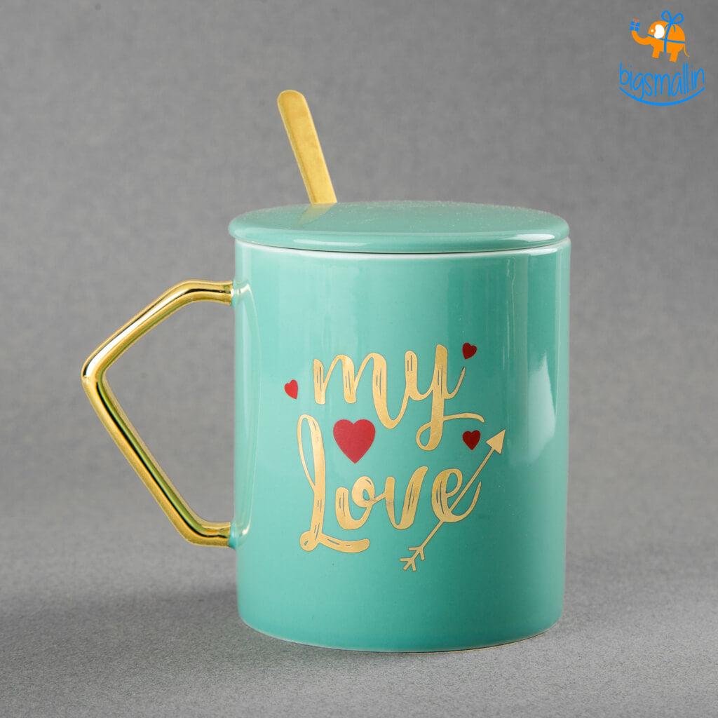 Be My Love Mug With Lid & Spoon