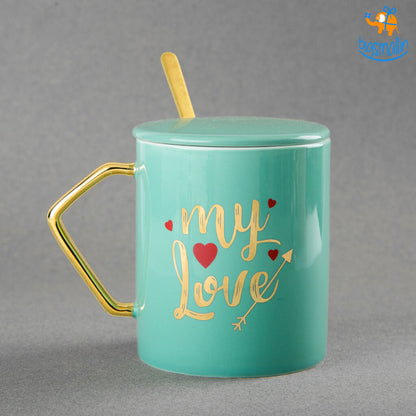 Be My Love Mug With Lid & Spoon