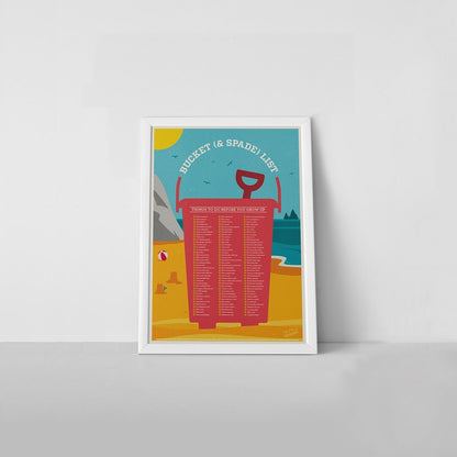 Bucket and Spade Scratch Poster