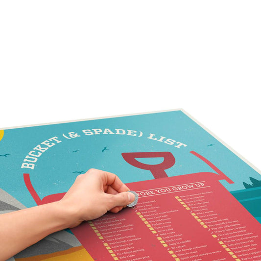 Bucket and Spade Scratch Poster
