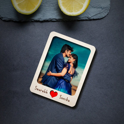 Personalized Couple Wooden Fridge Magnet