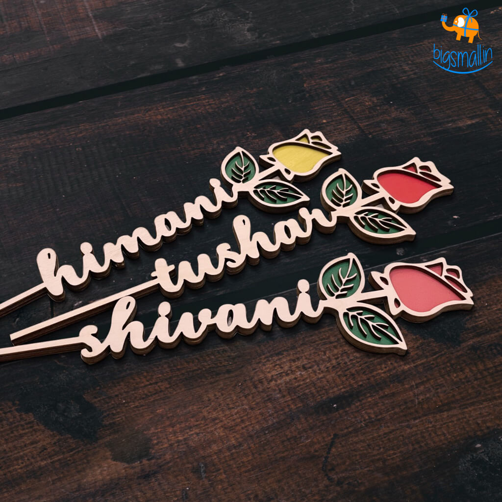 Personalized Wooden Rose