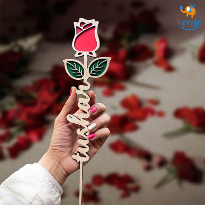 Personalized Wooden Rose
