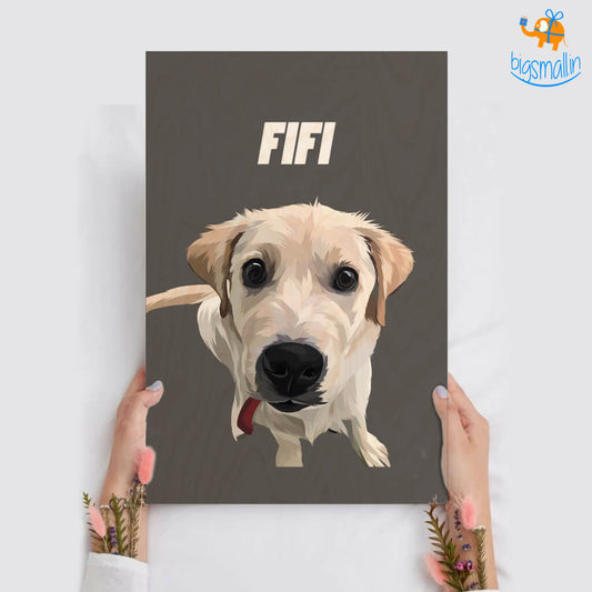 Personalized Pets Caricature Wooden Portrait