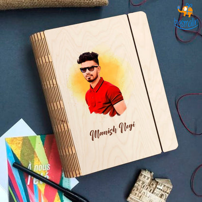 Personalized Photo Art Wooden Binder With Elastic Strap | COD Not Available
