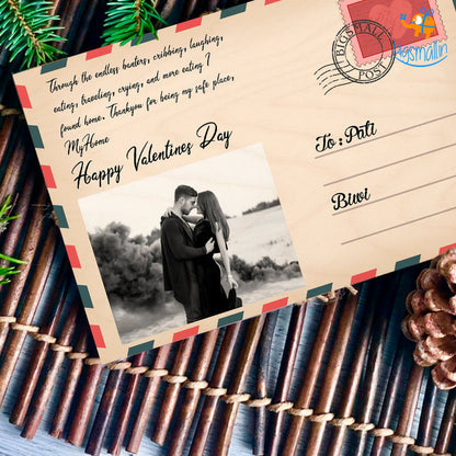 Personalized Wooden Postcard