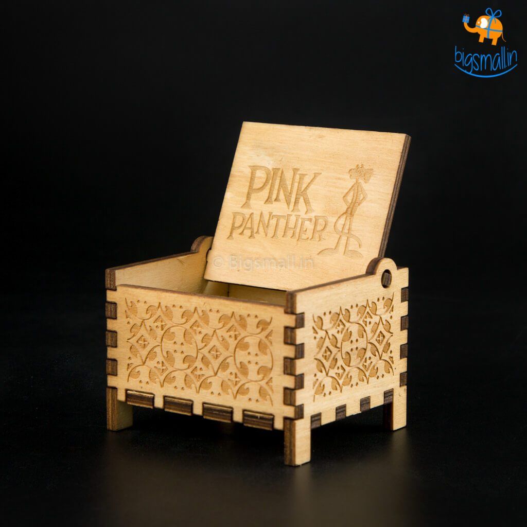 Pink Panther Music Box with Automatic Key