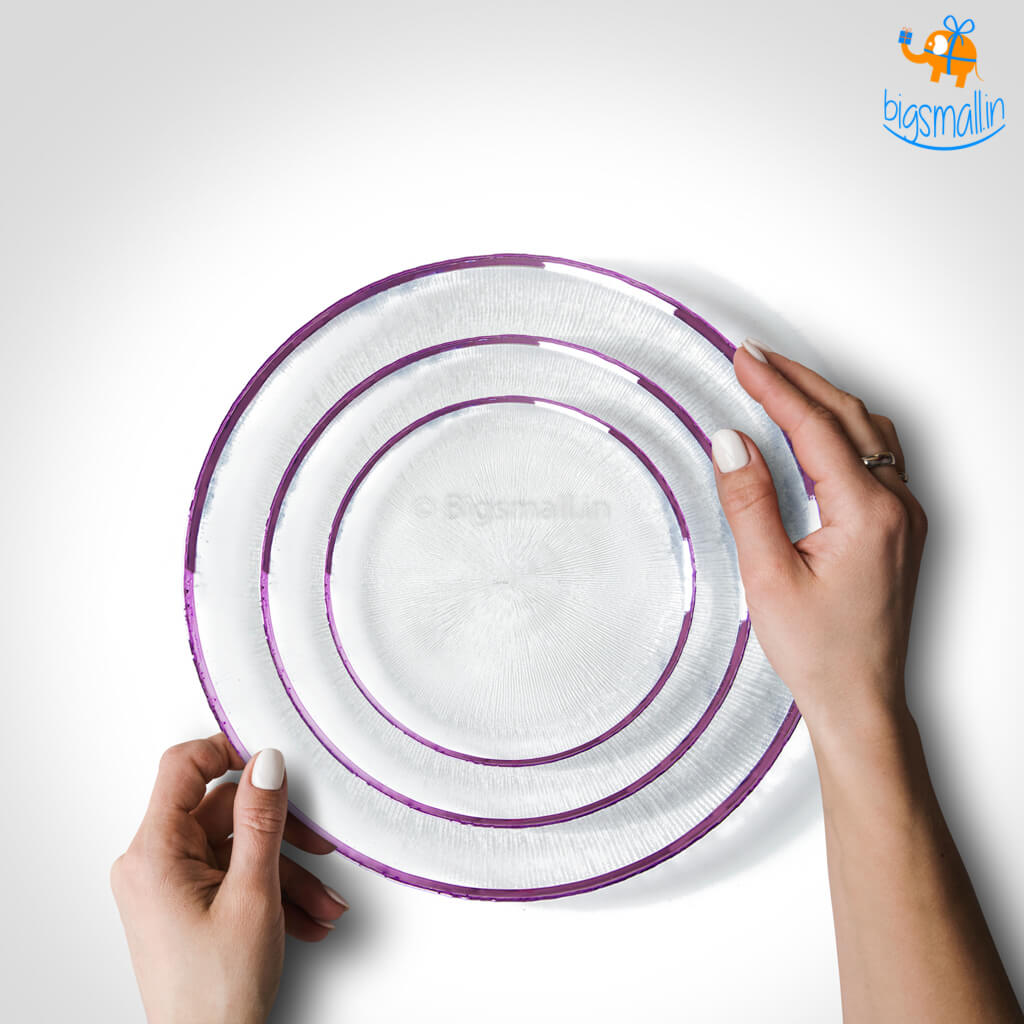 Purple Haze Glass Plates - Set of 3