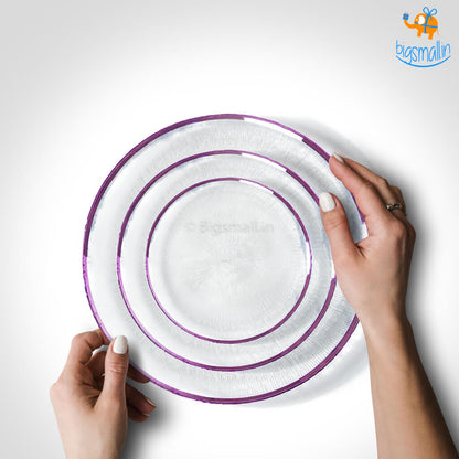 Purple Haze Glass Plates - Set of 3