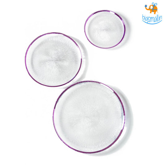 Purple Haze Glass Plates - Set of 3