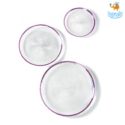 Purple Haze Glass Plates - Set of 3