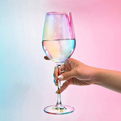 Rainbow Wine Glasses - Set of 4