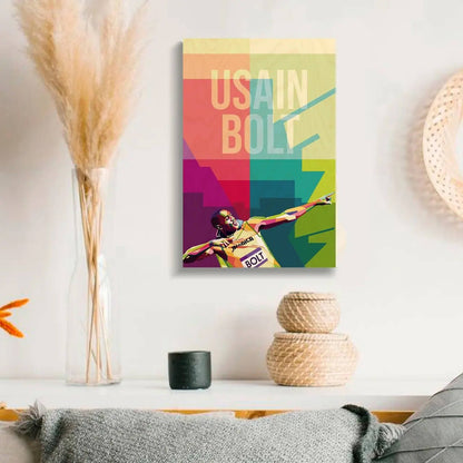Usain Bolt Wooden Wall Art