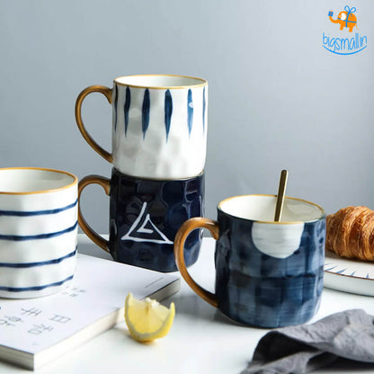 Shibori Printed Ceramic Mug