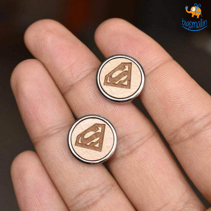 Superman Wooden Cufflinks