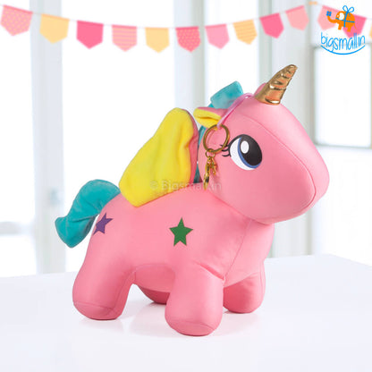 Unicorn Plush Toy with Clasp Holder