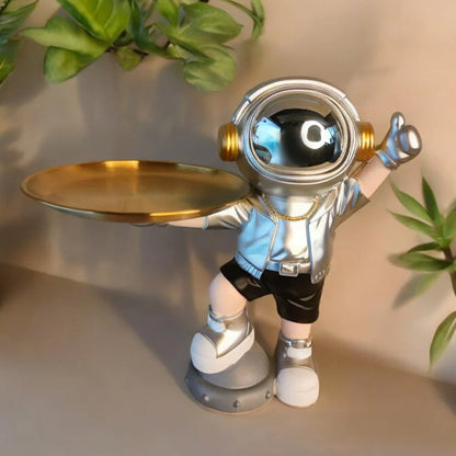 Astronaut Serve Showpiece - Silver