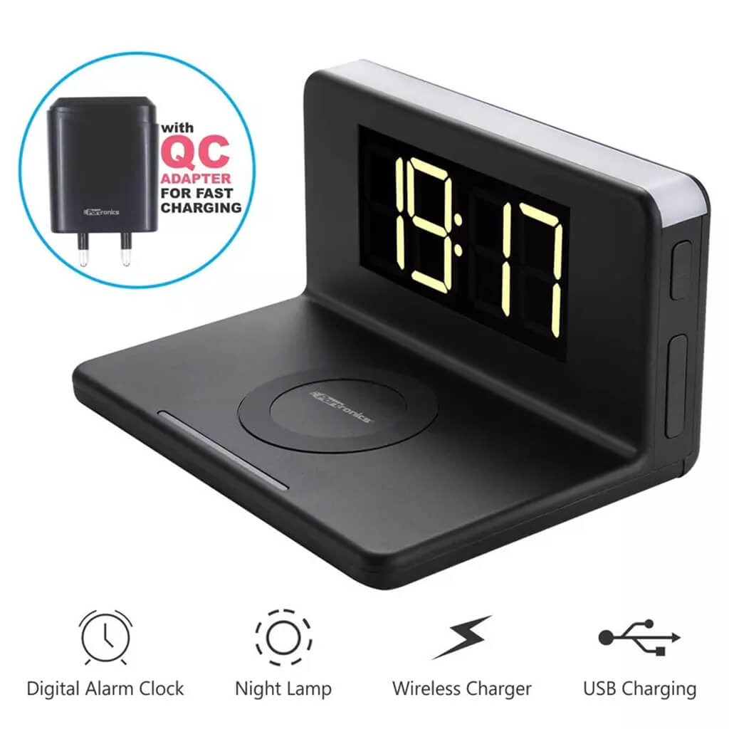 Wireless Charger With Alarm Clock