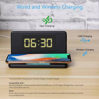 Wireless Charger With Alarm Clock